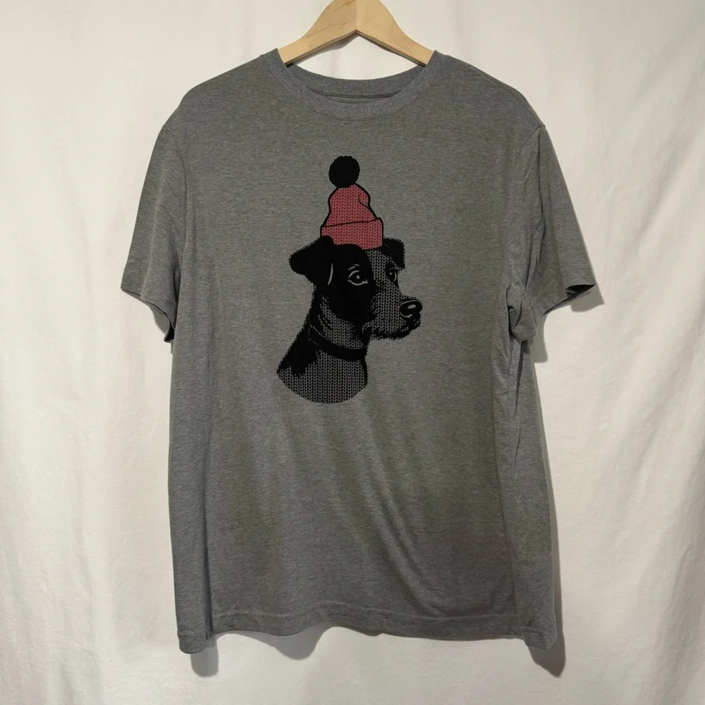 Goodfellow & Co Charcoal Dog Tee with‎ Red Hat